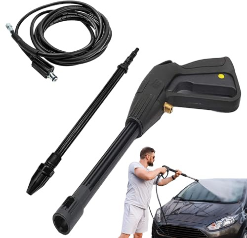 Lanza Para Limpiadora A Presión - Manguera De Jardín Con Hidrolimpiadora | Boquilla De Alta Presión Pistola | Hidrolimpiadora | Kit De Lavado | Pistola Hidrolavadora Con Diseño Ergonómico