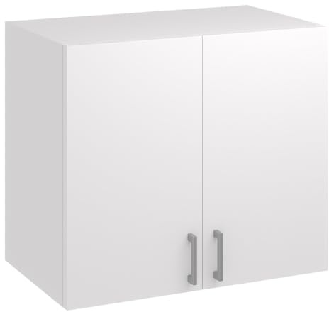 roe furniture Küchenhängeschrank 80 cm – Küchenoberschrank mit 2 Türen & 2 Regalfächern – Wandschrank für Küche, 80×60×31,6 cm – Hängeschrank aus Holzwerkstoff, Wandmontage