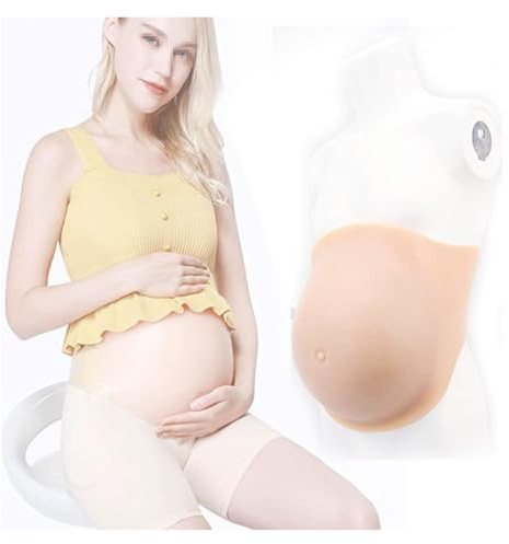 Silikon Schwangerschaftsbauch - Realistischer Fake Babybauch für Theater, Fotografie, Cosplay, Karneval und Halloween Kostüme (Größen S-XXL)