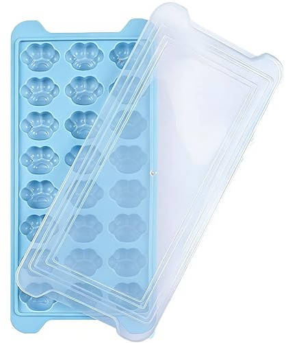 Cat Paw Ice Cube Tray, 1 Pack Silicone Molds for Whiskey Cocktails Blue | Leakproof Cat Paw Silicone Ice Mold, Easy Release Removable Design, Ideal for Whiskey, Cocktail, Wine & Cold Drinks