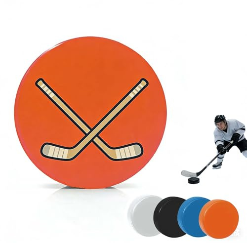 Generisch Personalisierter Eishockey-Puck mit Foto & Name – Offizielle Größe & Gewicht, Gummi – Individuelles Hockey Geschenk für Trainer, Spieler – Wettkampfqualität für Training & Deko (Orange)
