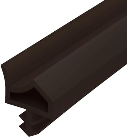 Gedotec Zugluftstopper für Zimmertür M 3967 | 1 Rolle - Türrahmen Dichtung | Länge: 25 m | Falzbreite: 12 mm | Türdichtung Kunststoff TPE weich PVC braun | zum Abdichten von Türen | Türgummi