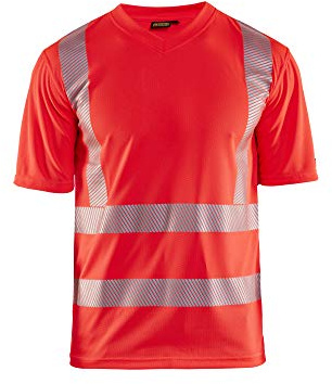Blaklader 33861013 UV T-SHIRT HIGH VIS , Rotes Hochvisier, grootte XS