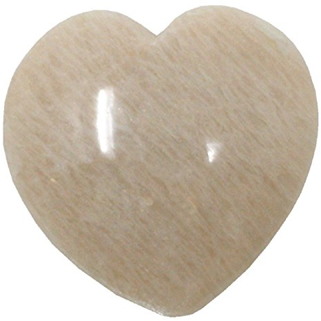 Edelstein Herz 4 cm, 1 Stück, Handschmeichler Taschenstein Steinherz Edelsteinherz Liebe Farbe wählbar (Mondstein)