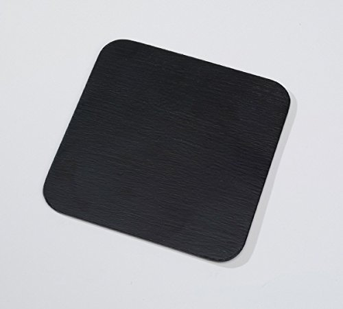Kerzenteller Flachteller Quadratisch Alu Schwarz 12 x 12 cm ideal für Kerzen, Taufkerzen, Hochzeitskerzen, Trauerkerzen