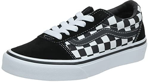 Vans Unisex Kids Ward Sneaker, Checkered Black True White, 11.5 UK Child
