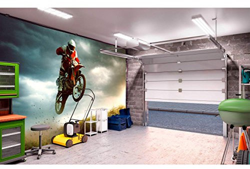 Fototapete Vinyl für Motocross | Wandtapete | Wandbild | Wandtattoo | verschiedene Maße 150 x 100 cm | Dekoration für Esszimmer, Wohnzimmer, Schlafzimmer