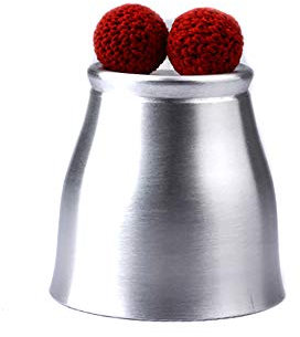ZQION Chop Cup Magic Tricks Aluminum Cup And Balls Close Up Stage Magic Props Magnetic Mentalism Gimmick