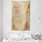 ABAKUHAUS Beige Wandteppich und Tagesdecke, Vintage Blätter Grunge aus Weiches Mikrofaser Stoff Waschbar ohne Verblassen Digitaldruck, 140 x 230 cm, Beige Braun