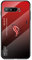 HAOTIAN Coque pour ASUS ROG Phone 3 ZS661KS Coque, Étui en Verre Gradient Color Back Cover en Verre Trempé Résistant aux Rayures Case, Souple Silicone TPU Anti-Rayure, Anti-Choc Housse(Rouge)
