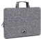 Rivacase Laptoptasche bis 15,6 Zoll - wasserdichte und ultraleichte Notebooktasche - kompakte Dokumententasche für Damen und Herren Aktentasche für Laptops / (Hellgrau)