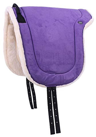 QHP Bareback Pad mit Kunstfell und Haltegriff (Shetty, Passion Flower)