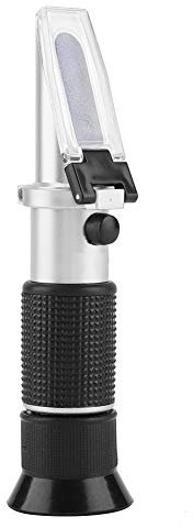 Tragbare Drei-in-Eins-Handrefraktometer für Trauben und Weinalkohol mit rutschfestem Gummigriff 0-25% Vol 0-40% Brix 0-22 Baume