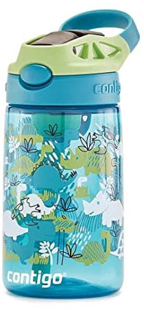 Contigo Easy Clean Autospout gourde enfants à paille, robuste, sans BPA, anti-fuites, nettoyage aisé, idéale pour la crèche, l'école maternelle, l'école, le sport, 420 ml