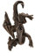 Pot Buddies Handgefertigte Drachenfigur Pflanzkübel Hänger - Dekorative hängende Gartenfigur - Blumenkübel Figur