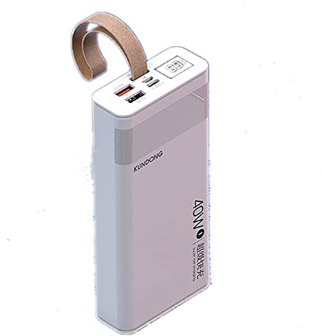 ZHONGING Portable charger 50000mAH high-capacity power bank, up to 40W super fast charging output, suitable for Apple, Huawei oppo, vivo tablets White 30000 mah40w fast charging flagship