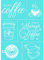 OLYCRAFT 2 Stück Nachmittagstee Selbstklebende Siebdruck-Schablone Kaffeetasse Wiederverwendbare Waschbar Netz-Transfer-Druckschablone Zum Malen Auf Holz Stoff T-Shirt Maue -19.5x14cm