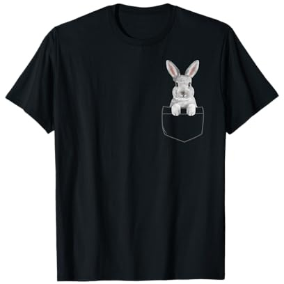 Hase in einer Tasche Mädchen Lustiger Osterhase T-Shirt