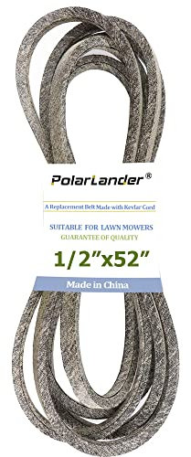 PolarLander Kevlar Deck - Correa de transmisión (1/2 x 52 Reemplazo para AYP 132801 532132801 compatible con John Deere M49155