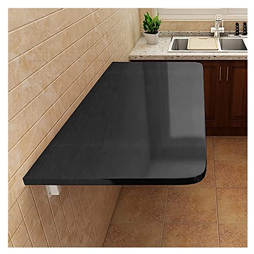 UHEKC Wand Klapptisch Computertisch Platzsparend Kinderarbeitstisch, für Küche, Wäscherei, Garage Super Belastbar, Mehrere Größen (Color : Black, Size : 70x40cm)