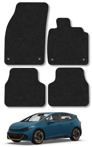 VW ID.3 (2019+) Rubber Car Mats Accessories Tailored Fit Compatible Accessory Waterproof Protection Non-Slip Floor Mats Full Coverage Durable Front Rear Set Coverage Interior Floor Mats