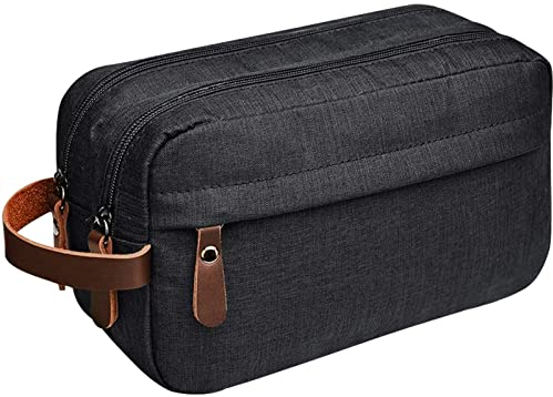 Lizbin Reise-Kulturbeutel für Damen und Herren, Kulturbeutel-Organizer Wasserabweisender Rasierbeutel mit Mehreren Taschen für Toilettenartikel-Zubehör, Reiseutensilien Kosmetik-Tools (Schwarz)