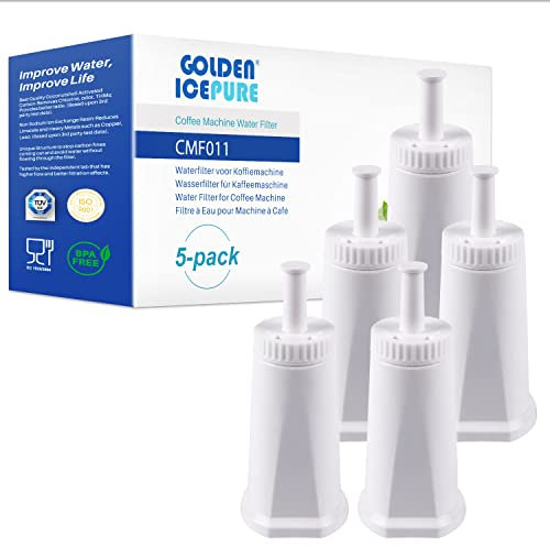 GOLDEN ICEPURE Coffee Machines Water Filter Compatible with Barista SES008, SES810, SES880, SES920, SES980, SES990 Coffee Machines, NSF Certified, 5 Pieces