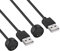 Ainiv 2PCS USB Charging Cable Compatible with Xiaomi Mi Band 5/6/7 Smart Wristband, Replacement USB Charger Adapter Charge Cord with Fastening Cable Ties