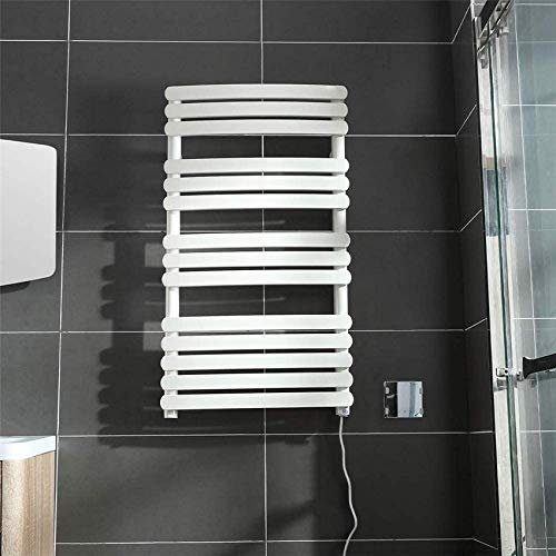 KLZUOPT Heated Towel Rail Intelligent Heated Towel Warmer Racks,Electric Towel Warmer Wall Mounted 350W With Thermostat Bluetooth Control Touch Screen Carbon Fiber Heating Heated Towel Rails