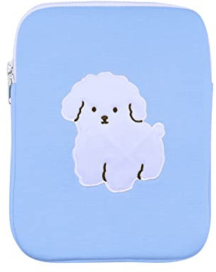 Suillty 9-11 Inch Cute Plush Rabbit Laptop Sleeve Bag iPad Protective Case Tablet Cover Zipper Carrying Storage Bag for Women Girls Computer Accessories