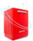 GERATEK Wien GS6200WR Retro Geschirrspüler Spülmaschine 60cm / 12 Maßgedecke/Besteckkorb / 4 Programme (Rot)