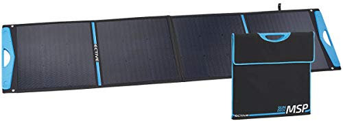 ECTIVE faltbares Solarpanel - 200W, 19V, 2 x USB, 1 x DC, in Tasche, tragbar, faltbar - SunDock Outdoor Solarmodul ohne Laderegler für Batterie, Solarladegerät für Camping Powerstation, Solargenerator