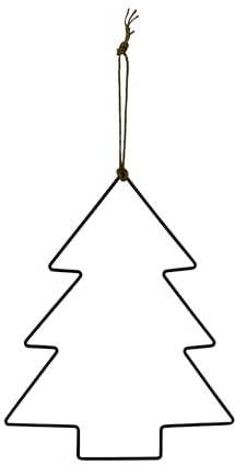 CHICCIE Tannenbaum zum Aufhängen Metall schwarz 20x30cm - Wanddeko Deko