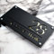 K SMART SIGN | LUXE H1 | House sign door number laser personalised address wall plaques numbers Signs (Matt Black & Gold Mirror)