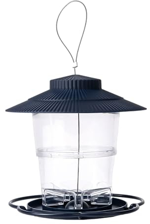 Comedero Colgante de con diseño Seguro de Ardillas, Jaula Extensible para Colgar Decoraciones de jardín y Bandeja para Alimentar Aves Silvestres