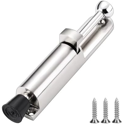 Kirgizta Türfeststeller Boden mit Zinklegierung Pedal, Metall Türhalter, Türstopper mit Fußbedienung, Federtürstopper mit Fußbedienung, mit Schraube, für Garagentor, Innentüren und Balkontüren