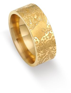 kkjoy Wal des Meeres Ring Bergkette Ring Spirale Ring Edelstahl Ihre Seite Gesicht Versprechen Ring Schmuck Geschenk für Frauen Männer