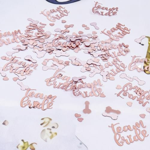 Junggesellinnenabschied Konfetti Roségold Brautparty Konfetti Glitzerndes Papier Konfetti Tischkonfetti Deko JGA Konfetti für Brautparty, JGA, Partytütenfüller