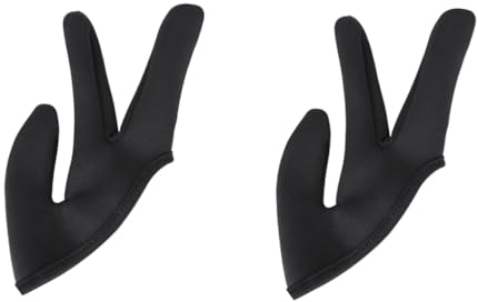 MAGICLULU 2 Stk Frisierfingerhandschuh Hitzehandschuhe für Sublimation Lockenstab Handschuh werkzeug Frisierfingerabdeckung Drei-Finger-Abdeckung warm halten Eisstockschießen