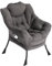 AIMEZO Relaxsessel Wohnzimmer Sessel mit Dick Gepolsterte Polsterung, Metall-Stahlrahmen Fauler Stuhl Relax Loungesessel mit Armlehnen, Dunkelgrau