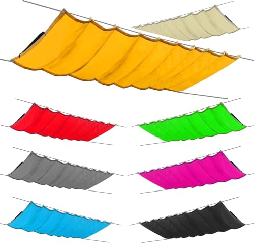 Sonnensegel einziehbares Sonnensegel Pergola Markise Wasserdicht Sonnenschutz Garten verstellbar 100% Schutz vor UV-Strahlungen (B:300cm L:500cm, Gelb)