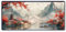 Alfombrilla Ratón XXL 1200 x 600 x 3 mm, Estilo Chino Mouse Pad Montaña Alfombrilla Escritorio con Superficie Suave y Base de Goma Antideslizante, Gaming Mousepad Mejora La Precisión y La Velocidad