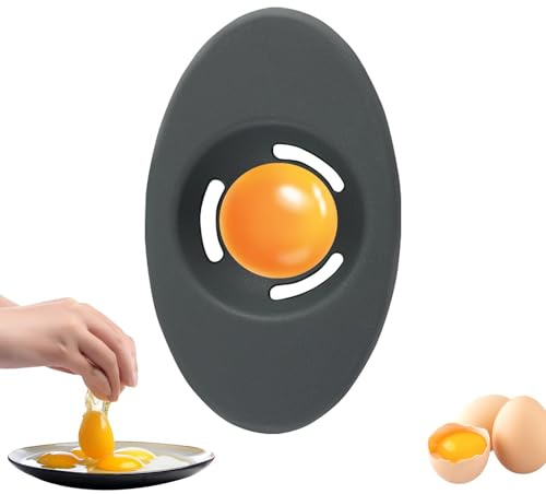 Eiweißtrenner – Eiweißfilter, Tragbares Eierknacker-Werkzeug | Food-Silicone Eigelb-Sieb-Trenner, Kochutensilien, Küchenzubehör Zum Backen, (5,43 X 3,35 Zoll, 5,43 X 3,46 Zoll)