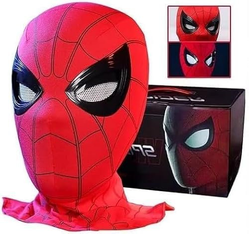 JOIRON Mask with Moving Eyes, Hero Mask Full Face Chin Control Eyes, Child/Adult Christmas Hero Role Play Masks