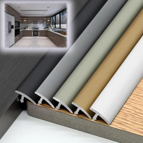 QTWLG 120CM T-Form Aluminium Boden Übergangsprofil Für Tür/Teppich/Fliesen 90CM Türschwellen Leiste Übergangsleiste Höhenausgleich Weniger Als 6mm(Silver,90cm)