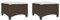 vidaXL Gartenhocker mit Kissen 2 STK. Braun 55x55x36 cm Poly Rattan, Outdoor Hocker, Garten Sitzhocker, Sitzhocker Terrasse, Terrassenhocker