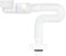 LANZLC 1 1/4 Zoll Siphon, Raumsparsiphon Waschtisch, Flexibler Ablaufschlauch, 360° Einstellbarer Siphon Waschbecken, Geruchsdichter Flexibles Siphon Waschmaschine, Austauschbarer Abwasserrohr (Weiß)