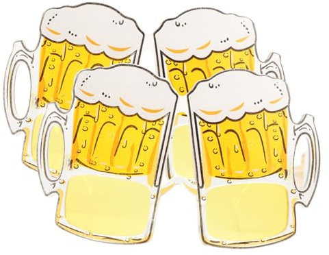Garneck 2stücke Bierkrugbrillen Set Hawaiibrillen Lustige Brille mit Bierbecherbrillen Design für Kostümpartys und Bühnenauftritte