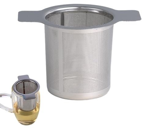 Filtre À Thé, Filtre À Thé En Maille Fine En Acier Inoxydable Avec Double Poignée, Maille Fine Extra, Pour Théières, Mugs, Tasses Et Bouteilles, Pour Infuser Du Thé Et Du Café En Vrac Trempé
