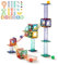 Panduro Magnetic Tiles Kugelbahn – 24 Magnetfliesen, 32 Bahnelemente & 4 Kugeln – Kompatibel mit Anderen Sets – Ab 3 Jahren – Kreatives STEM-Spielzeug